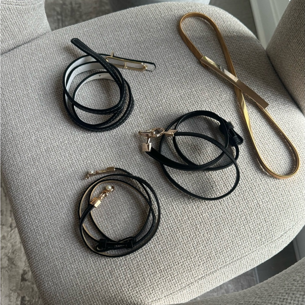 Elegant Black and Gold Belt Set